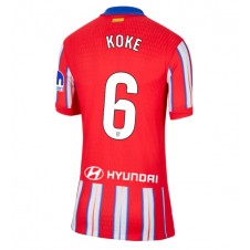 Atletico Madrid Koke #6 Hjemmedrakt Kvinner 2024-25 Kortermet